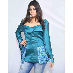 Glossy Blue Western Wear