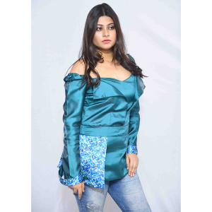 Glossy Blue Western Wear