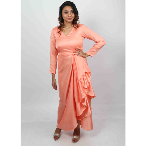 Satin Ladies Dress with new age cut