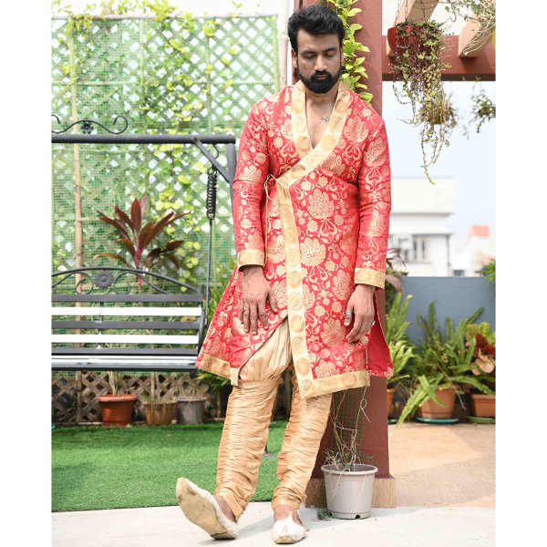 Rajwari style new for mens sherwani - Image 4